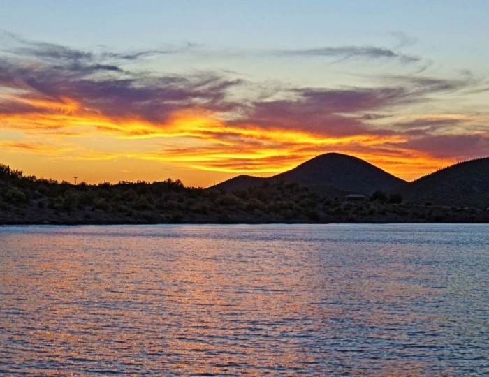 Lake Pleasant in AZ at sunset, Peoria Arizona, Living in Phoenix real estate