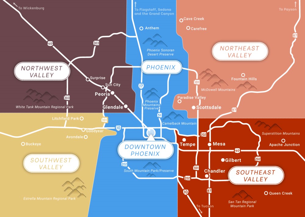 Phoenix Arizona Neighborhood map