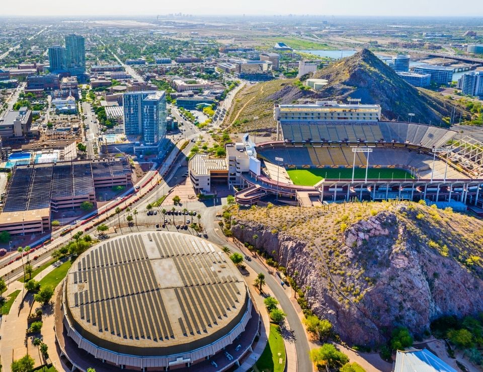 aerial view of ASU campus, Top Employers in Phoenix Arizona (2)