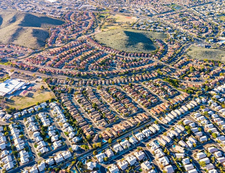 Aerial of Phoenix Homes, 5 Things to know before Moving to Phoenix Arizona