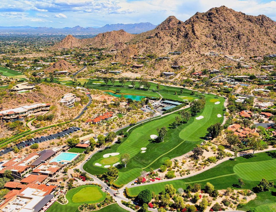 aerial view of Paradise Valley, Safest Neighborhoods to live in Phoenix