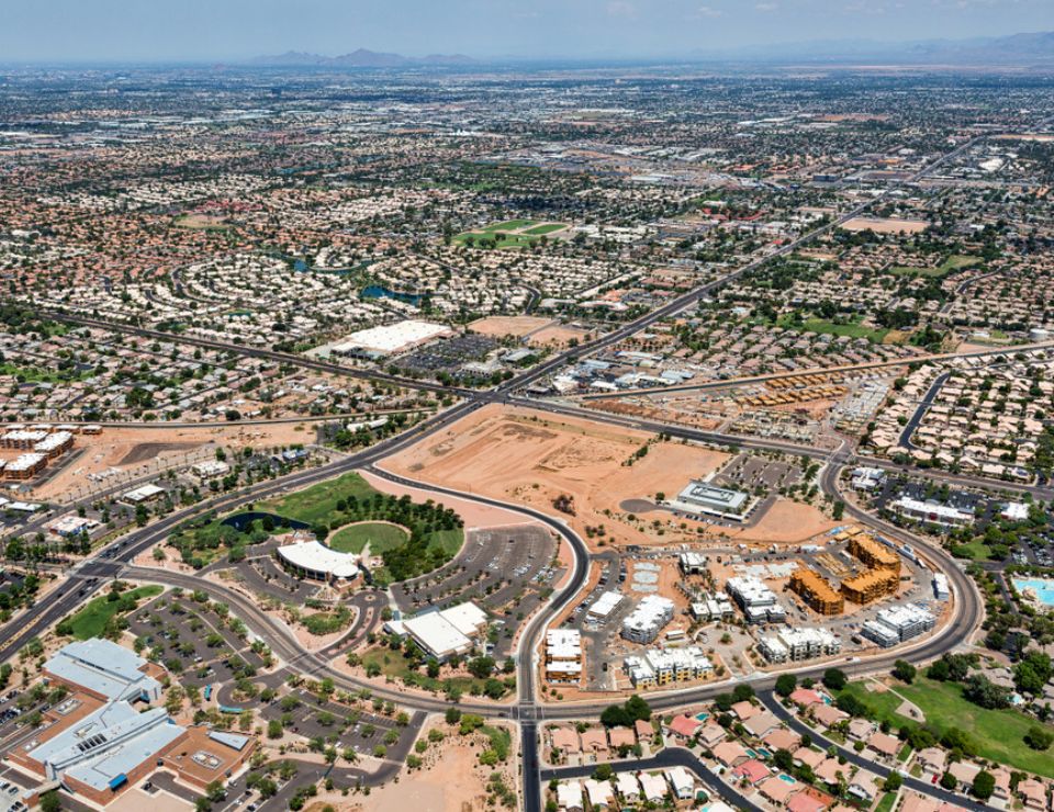 aerial view of Gilbert AZ, What do know about living in Gilbert Arizona
