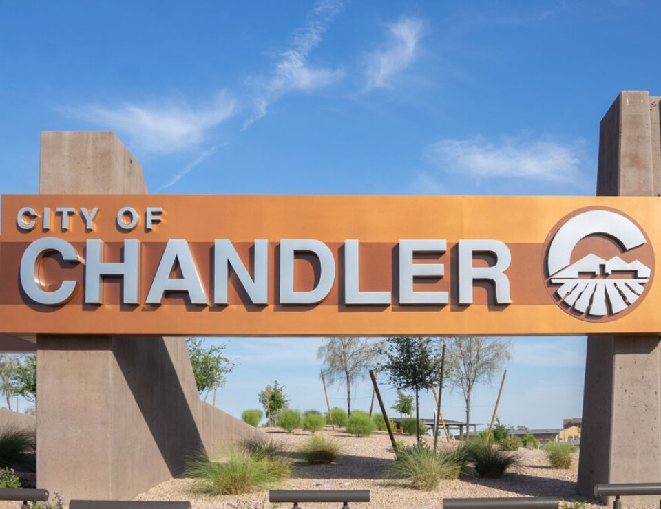 Welcome to Chandler sign, Should you live in Chandler Arizona