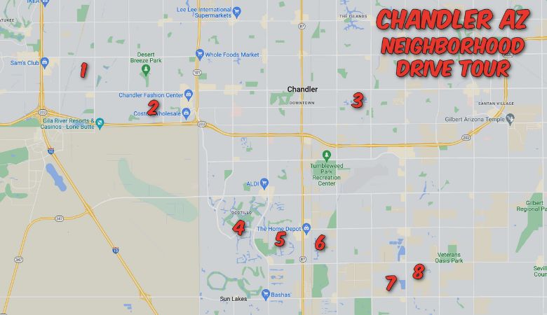Chandler neighborhood map, Chandler neighborhood tour