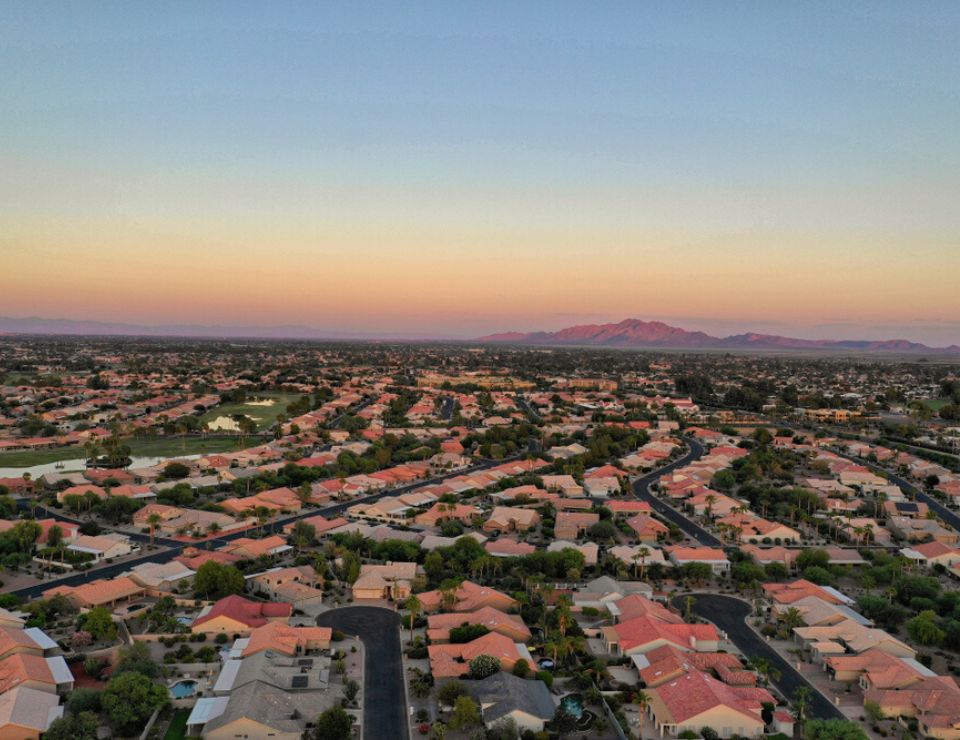 aerial view of Chandler AZ neighborhood, Chandler neighborhood tour
